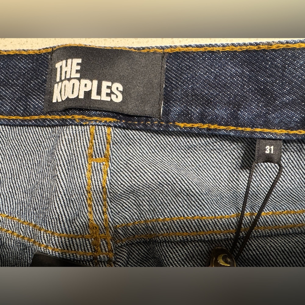 NWT The Kooples Women's Dark Wash Button Fly Straight Leg Jeans - Size 31 - Picture 6 of 12